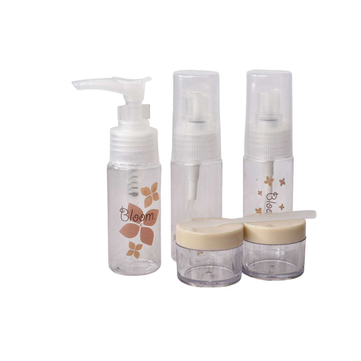 kit 5 envases recargables viajero plastico 35ml