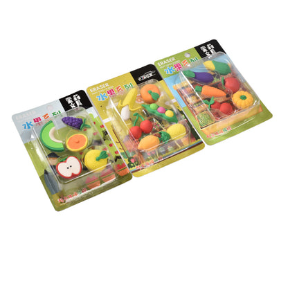 SET BORRADORES CON FORMA FRUTAS VERDURAS