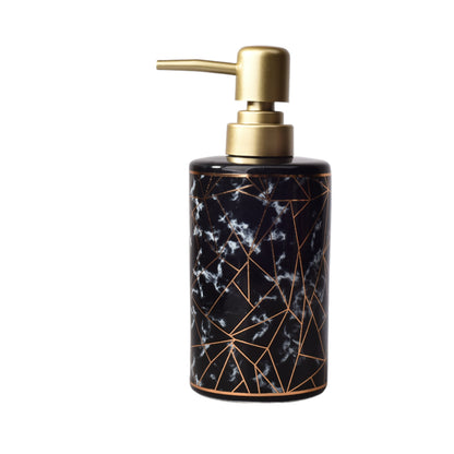 DISPENSADOR PARA JABON LIQUIDO CERAMICA NEGRO Y BLANCO
