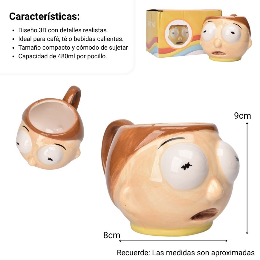 mug pocillo de ceramica personaje 480ml dim:8x8x9