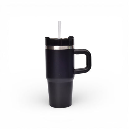 TERMO ACERO INOXIDABLE CON TAPA Y PITILLO 420ML DIM:7X7X18