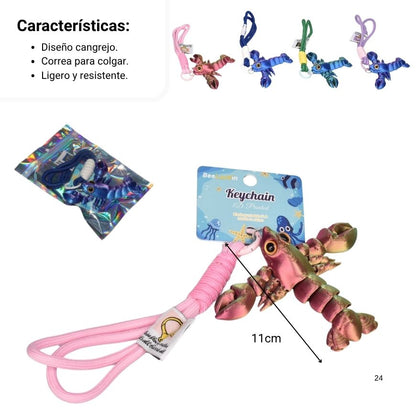 LLAVERO LANGOSTA PLASTICO DIM:11CM