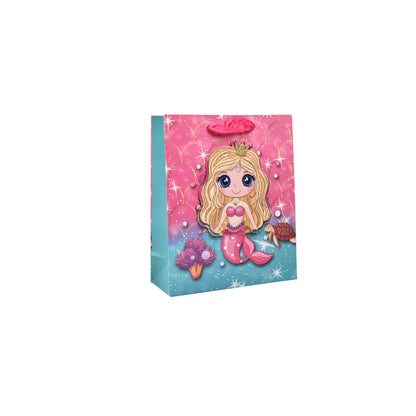 BOLSA REGALO EN PAPEL SIRENA TAMAÑO PEQUEÑO