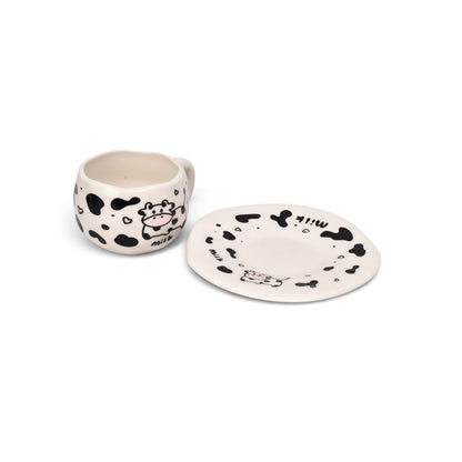 POCILLO SET CON PLATO 140ML CERAMICA