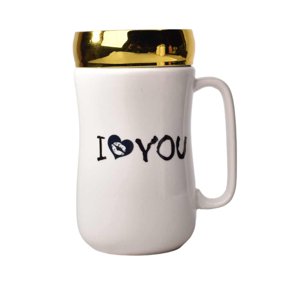 mug pocillo color blanco en ceramica grande con tapa
