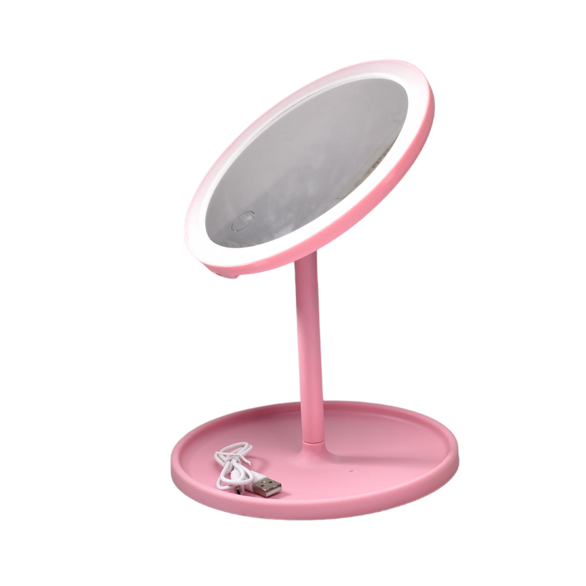 espejo redondo tocador mesa luz led maquillaje dim:17x17x28