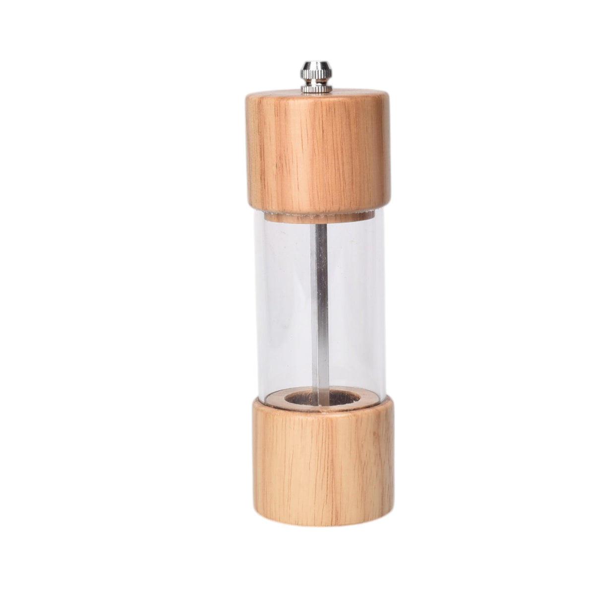 pimentero de madera y plastico molino pimienta sal dim:5x5x14