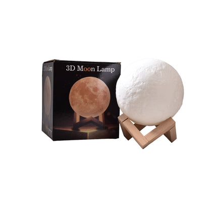 LAMPARA LED FORMA DE LUNA RECARGABLE CON CABLE UDB Y BASE MA