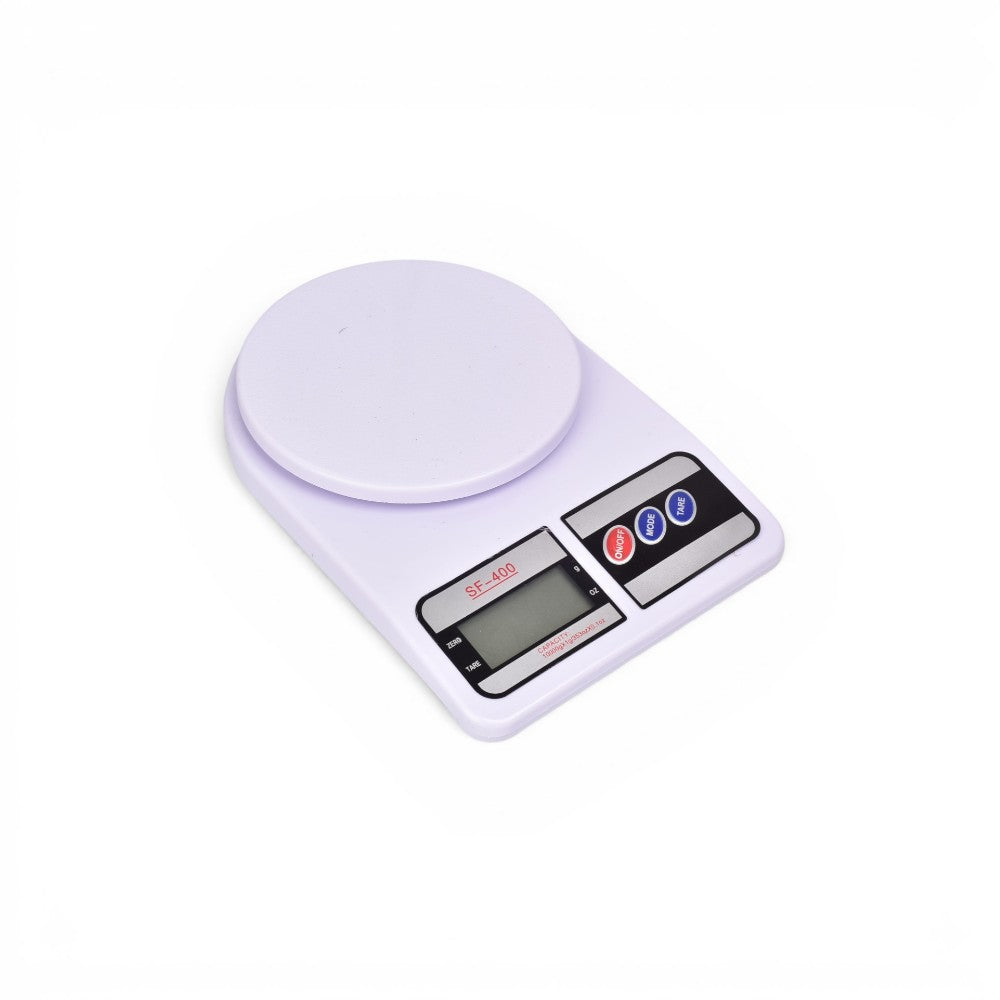 gramera balanza pesa digital plastico color blanco dim:21x14x1,5cm