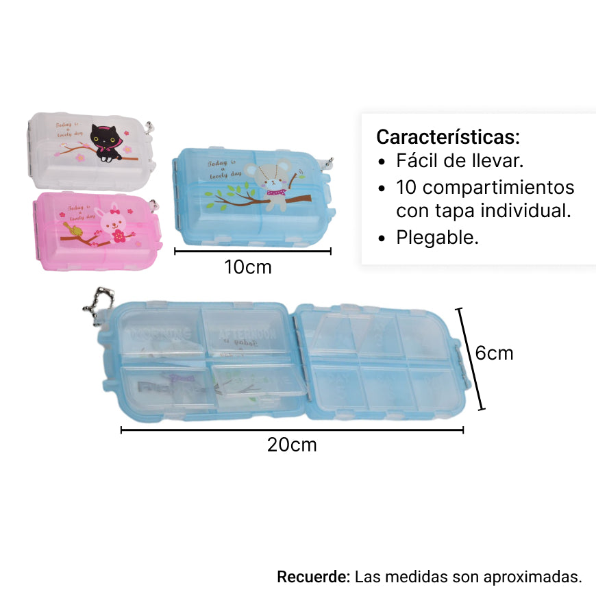organizador de pastillas dim:9*6cm