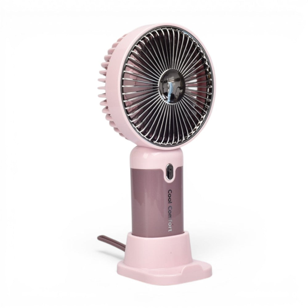 ventilador recargable plastico con cable usb dim:17x9x4