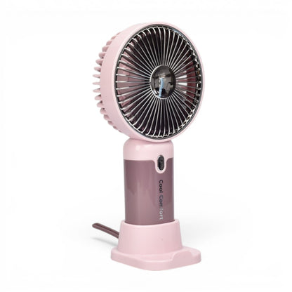 VENTILADOR RECARGABLE PLASTICO CON CABLE USB DIM:17X9X4