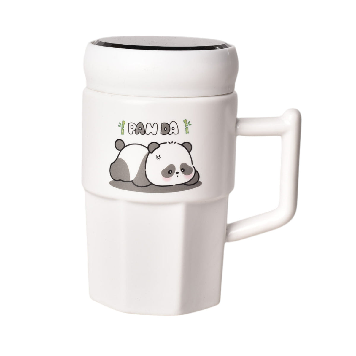 mug pocillo ceramica con tapa diseño osos 450ml dim:13*13*6