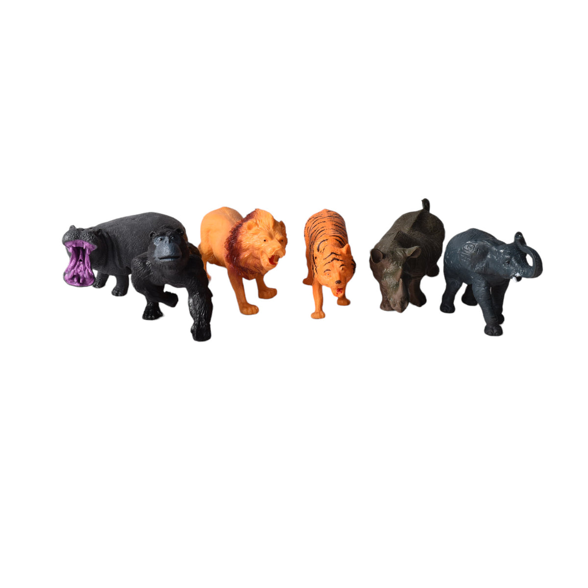 set animales salvajes juguete didactico plastico niños