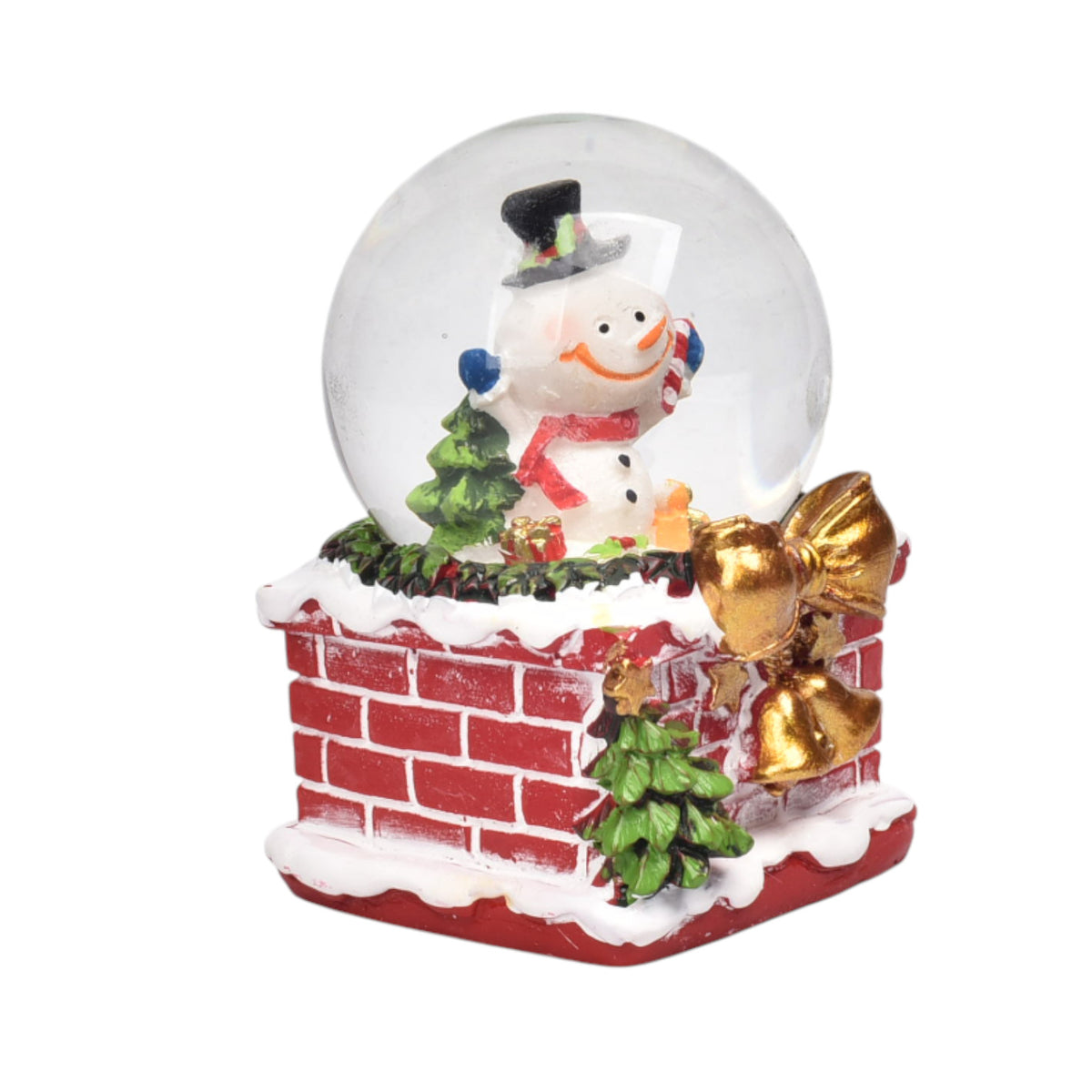 bola de nieve adorno de navidad vidrio resina dim:6x4x4