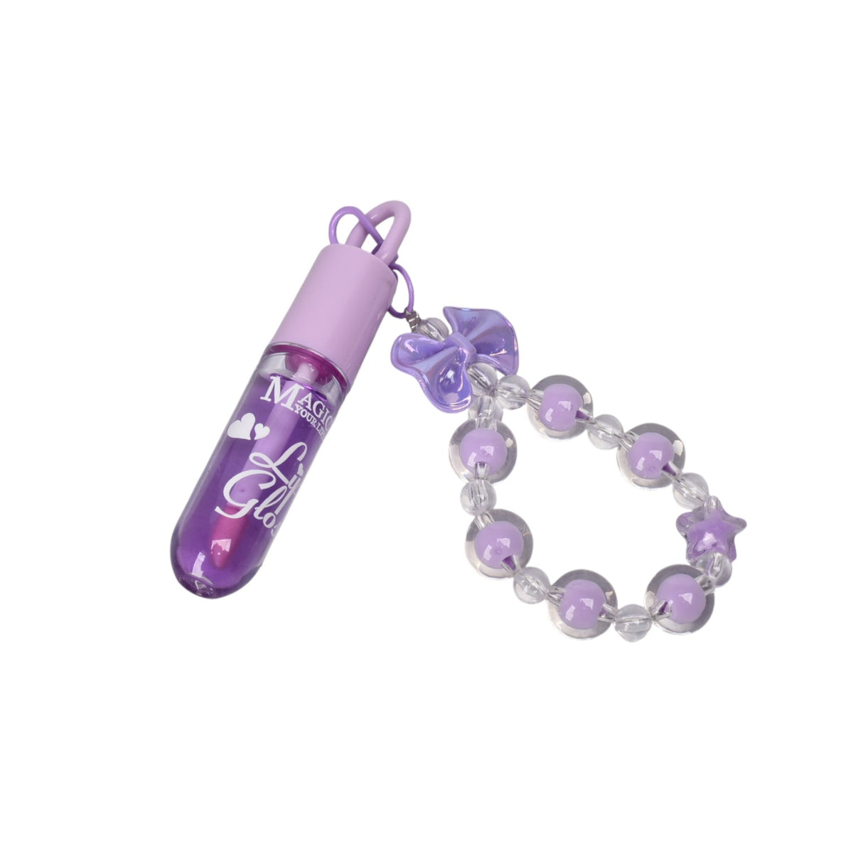 llavero con brillo plastico dim:10x2