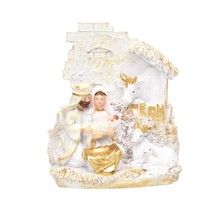 ADORNO FIGURA DE PESEBRE RESINA BLANCO DIM:12X9X3