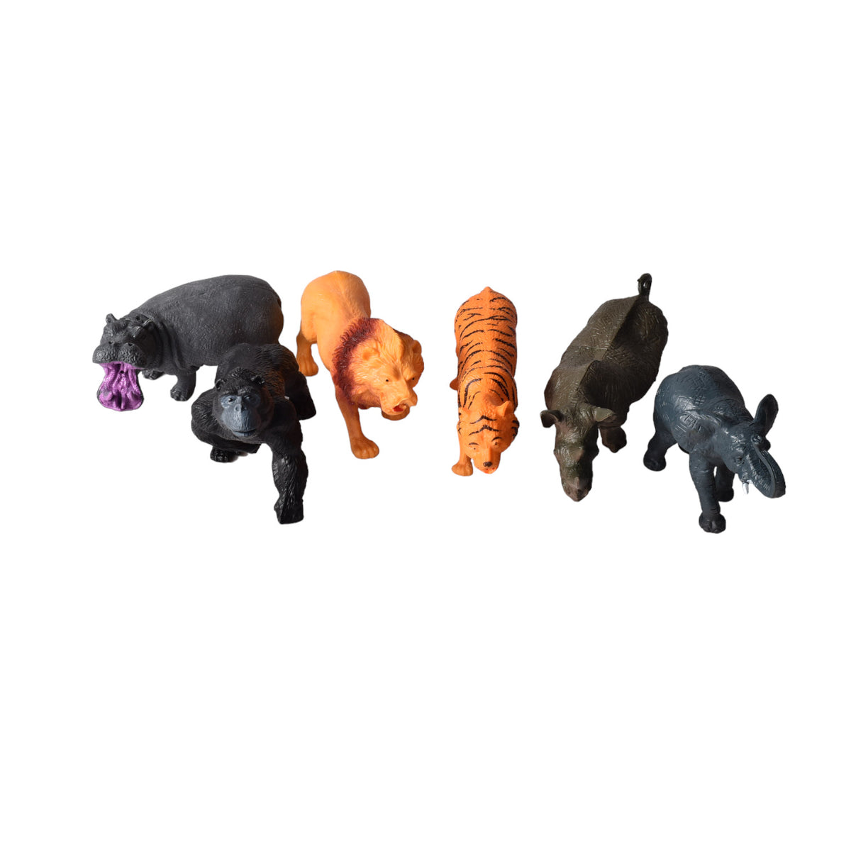 set animales salvajes juguete didactico plastico niños