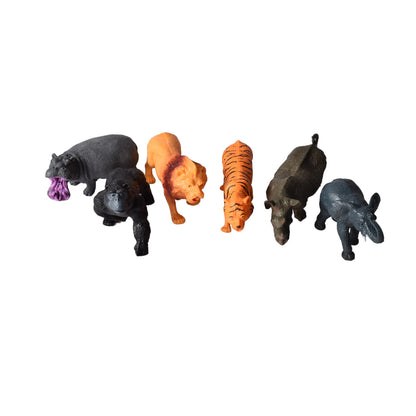 SET ANIMALES SALVAJES JUGUETE DIDACTICO PLASTICO NIÑOS