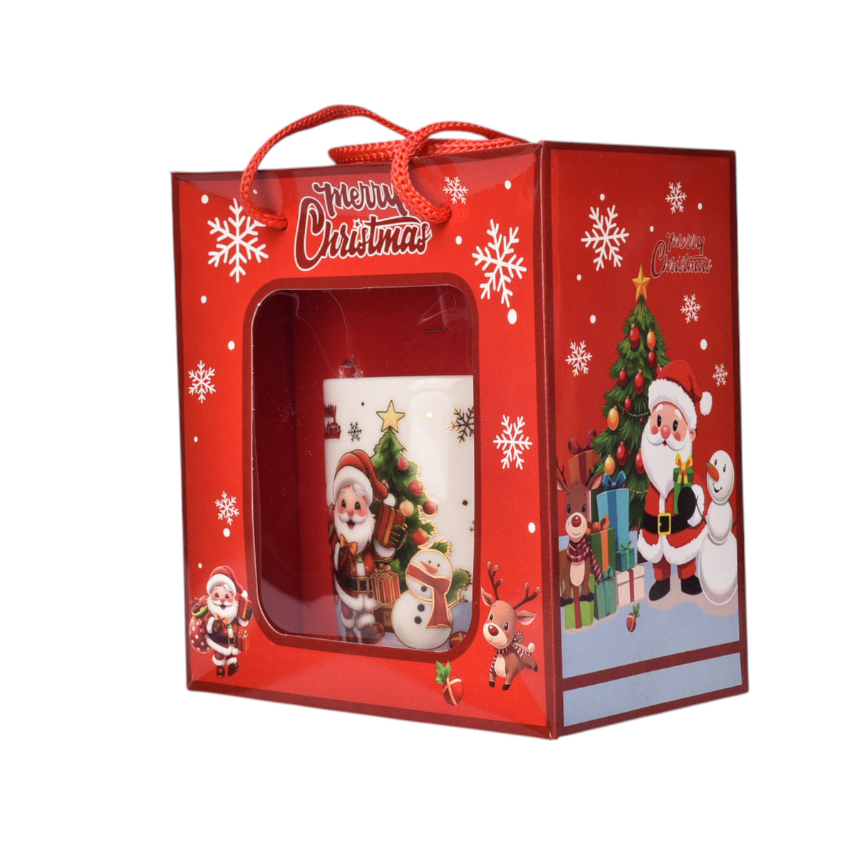set pocillo navidad con cuchara ceramica 210ml dim7x7x8