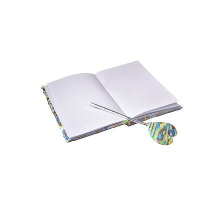 AGENDA DIARIO CON ESFERO LENTEJUELAS  DIM: 14X21