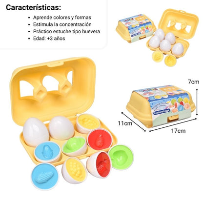 JUGUETE DIDACTICO HUEVOS DIM: 16.5*12*7.5CM