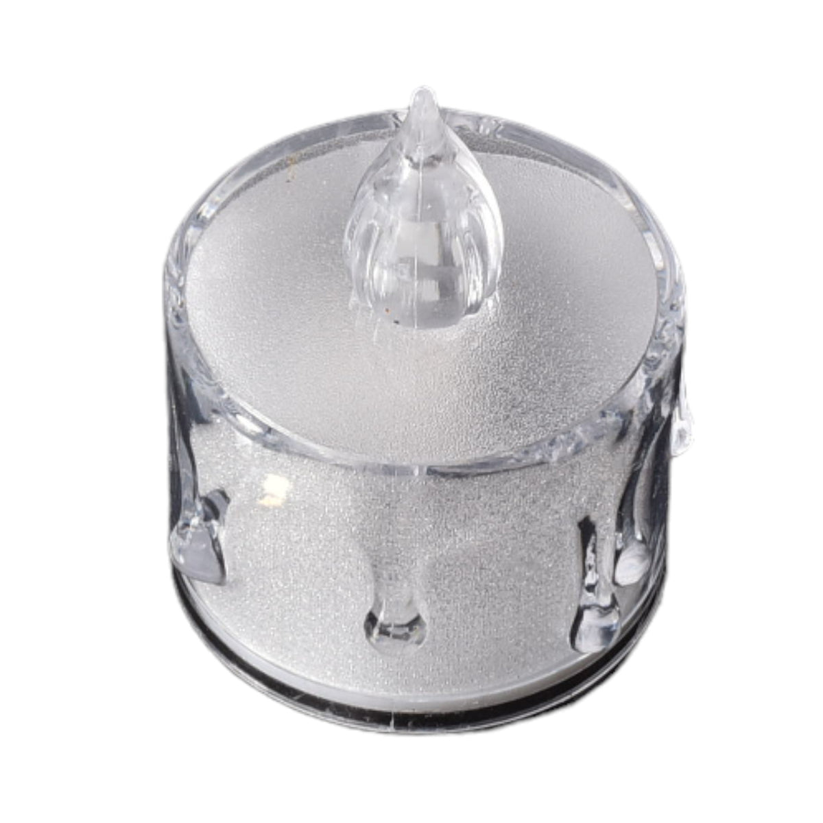 vela x 24und decorativa transparente plastica de pila dim:3x3x5