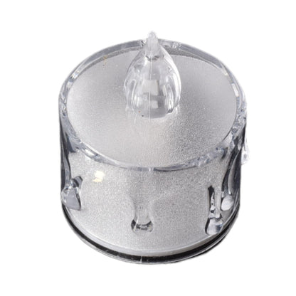 VELA X 24UND DECORATIVA TRANSPARENTE PLASTICA DE PILA DIM:3X3X5