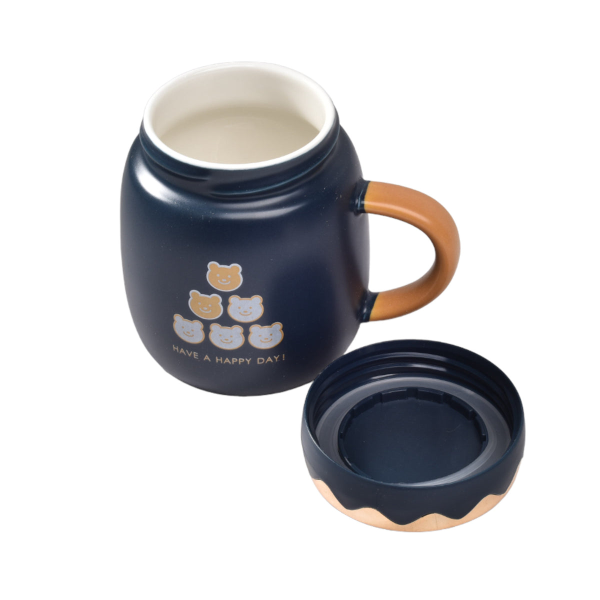 mug pocillo con tapa ceramica