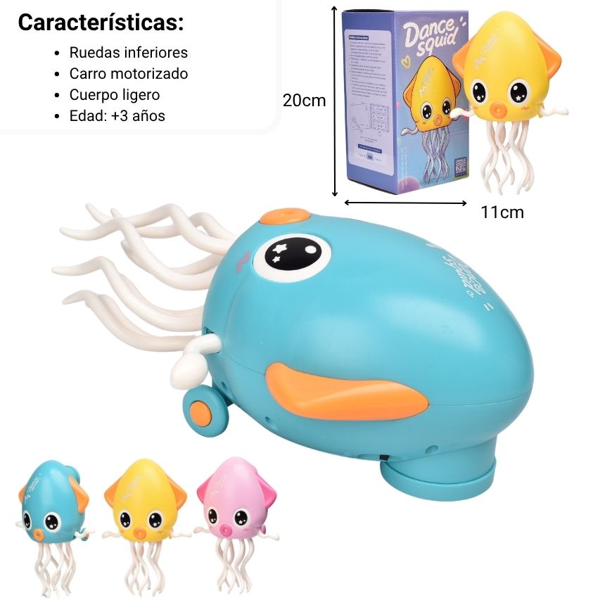 juguete didactico calamar bailarin para bebes dim: 20*14*9cm