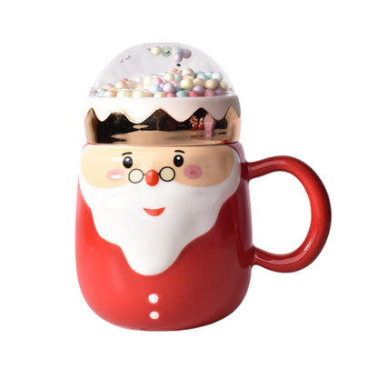 MUG POCILLO CERAMICA DE NAVIDAD CON TAPA