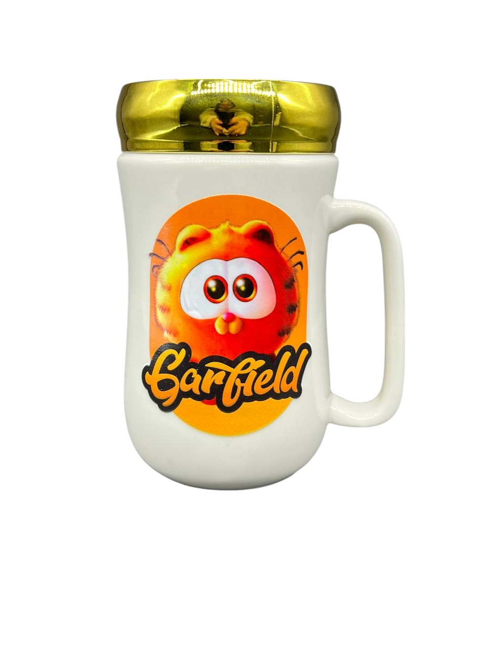 mug pocillo ceramica con tapa espejo personaje 450ml