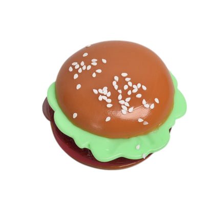 JUGUETE ANTI ESTRES PLASTICO FORMA HAMBURGUESA DIM:13X15X3CM