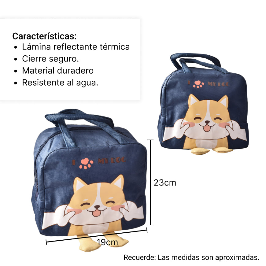 lonchera almuerzo de dama termica gatos