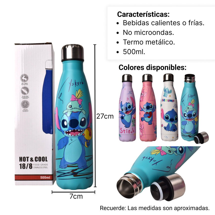 termo metalico personaje 500ml