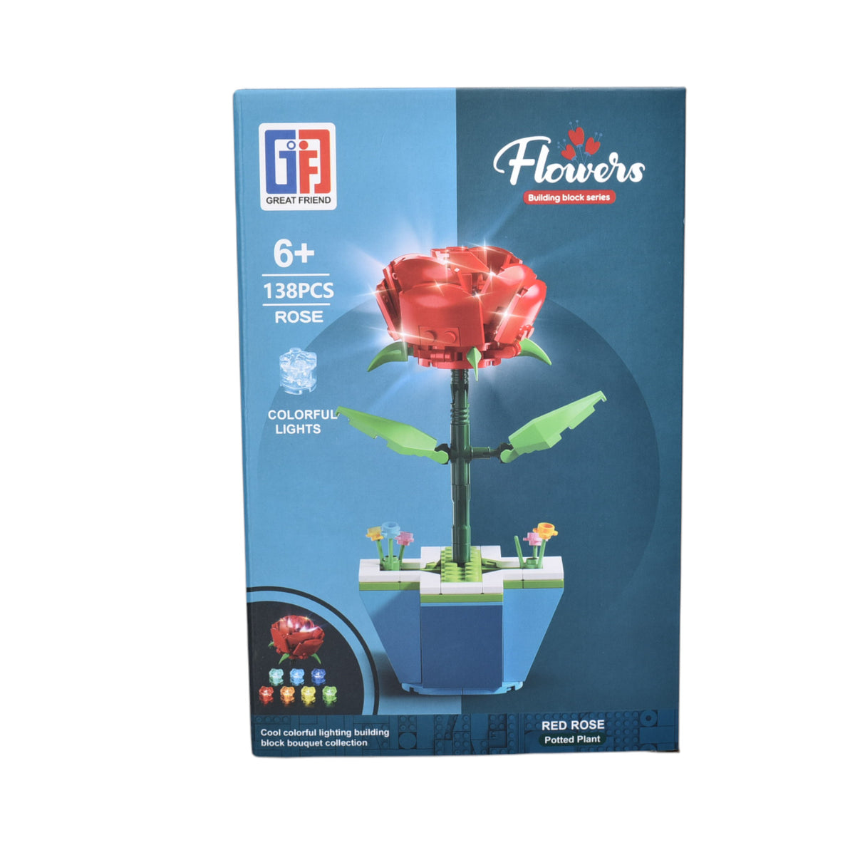 bloques fichas plastica armable diseño flor ref:123-769-770-771-772