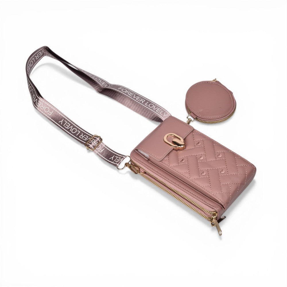 bolso para dama sintetico con monedero dim: 11x18x7