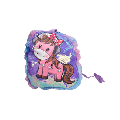 MORRAL UNICORNIO LENTEJUELAS PELUCHE INFANTIL