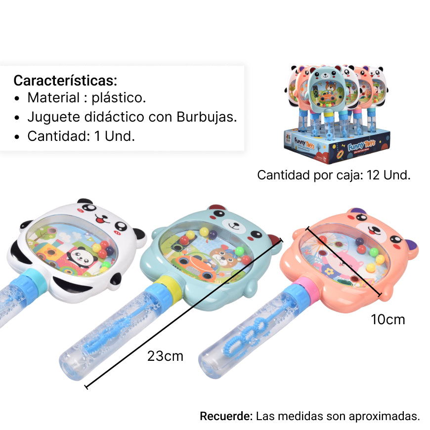 juguete burbujas forma de oso