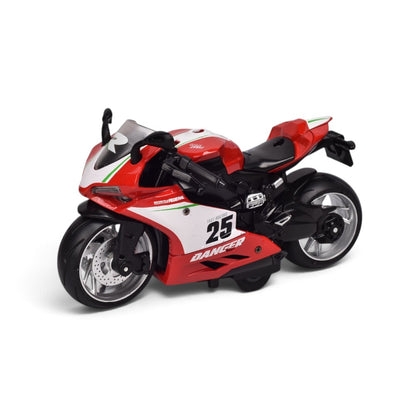 MOTO CON CASCO COLECCINABLE METALICADIM: 22.5*11*11.5CM