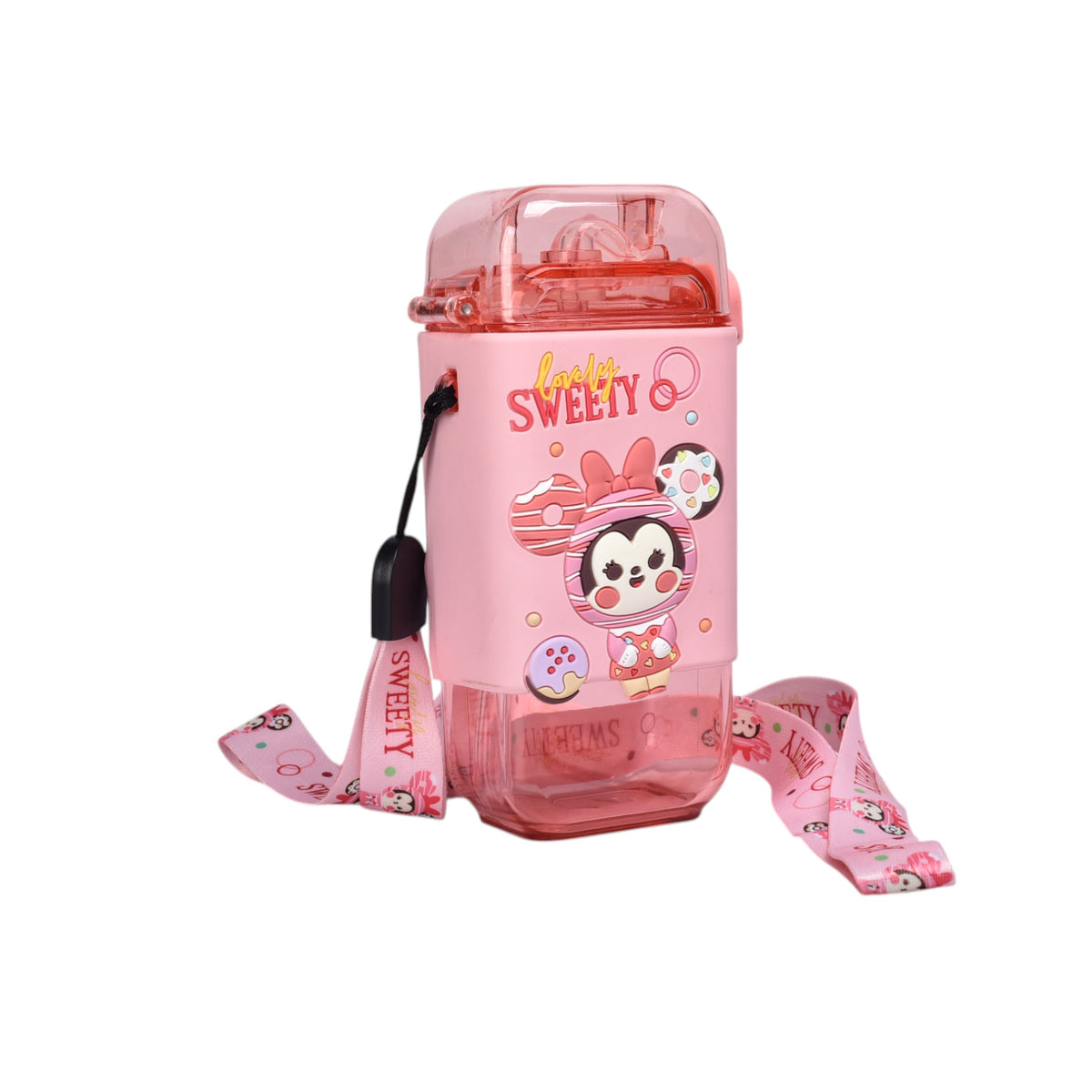 botella de agua 280ml personaje plastico