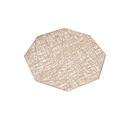 INDIVIDUALES OCTAGONO ORO ROSA-PLATEADO-DORADO DIM:38X38