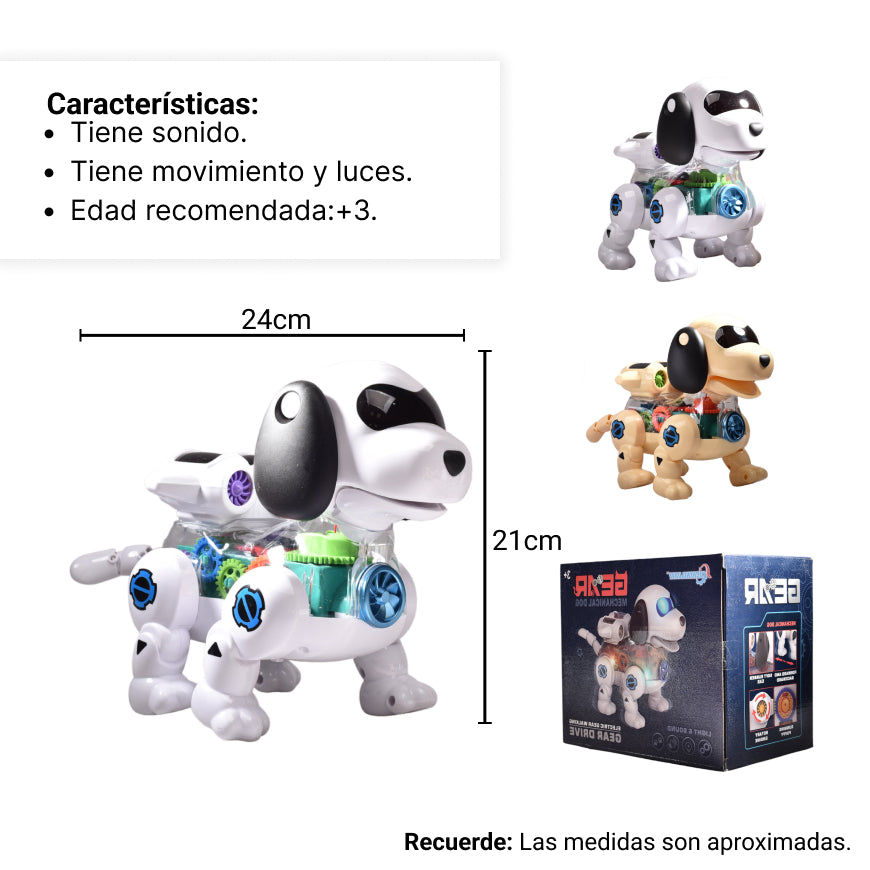 perro robot inteligente musical con musica (2068a)