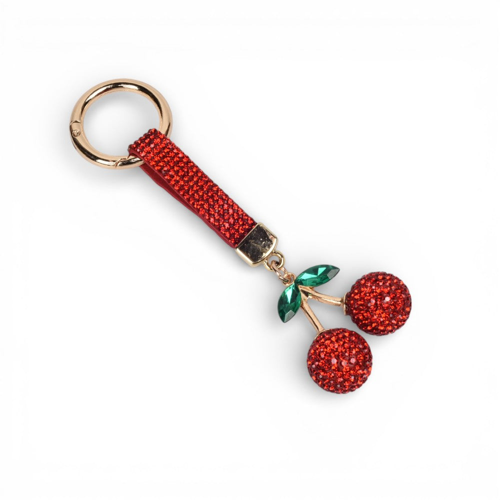 llavero resina y metal cereza dim:4x2x4