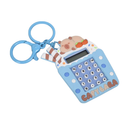 LLAVERO PLASTICO FORMA DE CALCULADORA AZUL ROSADO LILA DIM:5X7X1