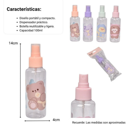 ENVASE PLASTICO RECARGABLE 100ML