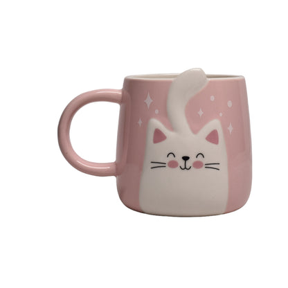 MUG POCILLO CERAMICA DISEÑOS DE GATOS DE 350ML DIM:8X8X9