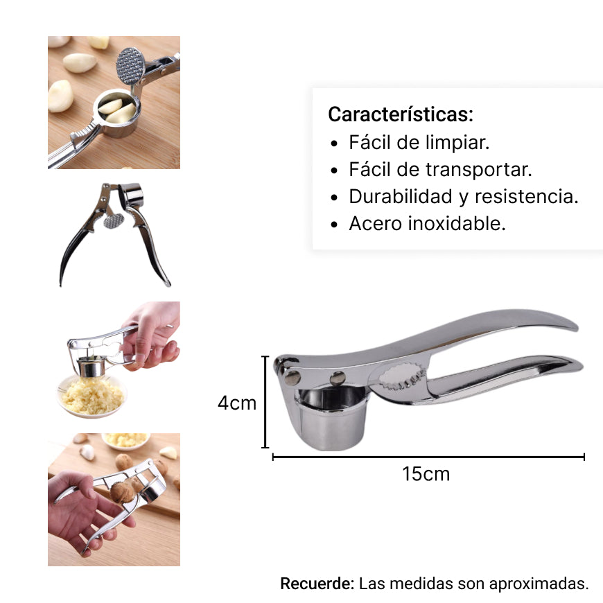 exprimidor de ajo manual dim:15cm