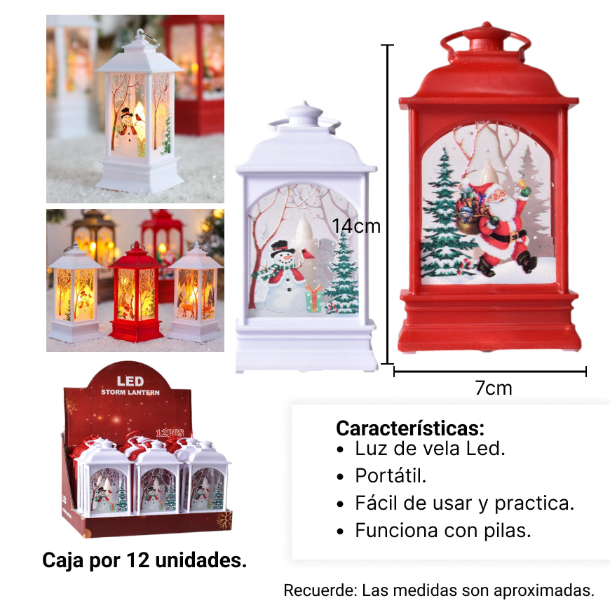 vela decorativa navidad plastica de pila