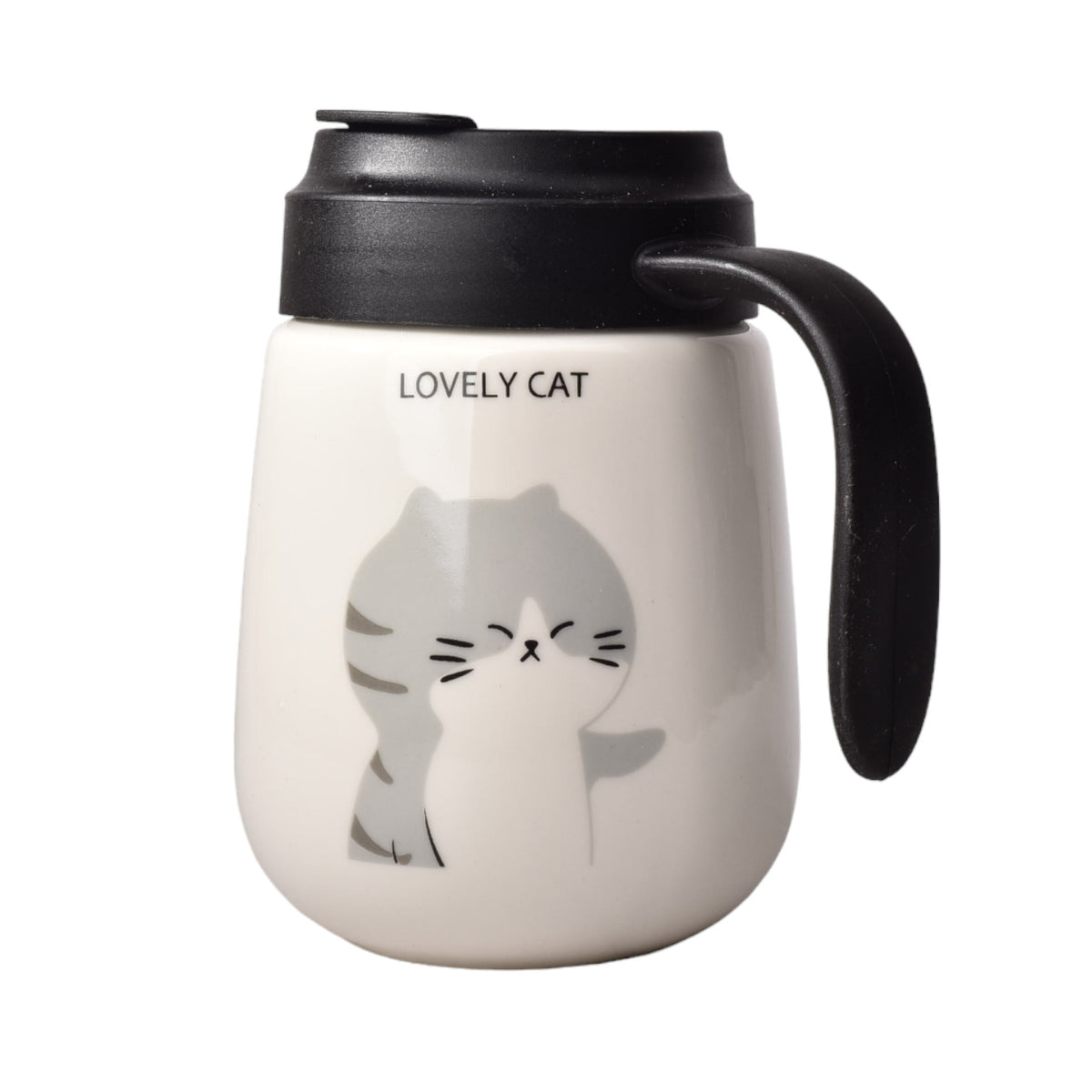 mug pocillo blanco diseño de gatos en ceramica grande